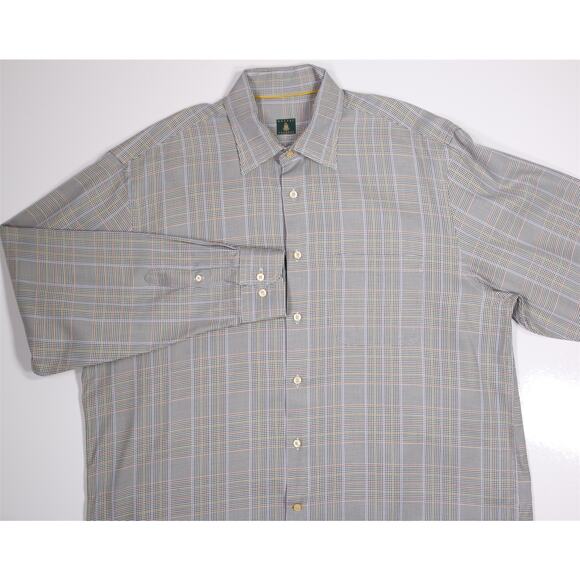 Robert Talbott Green Plaid Button-Up Casual Shirt Men's XL - Picture 3 of 7